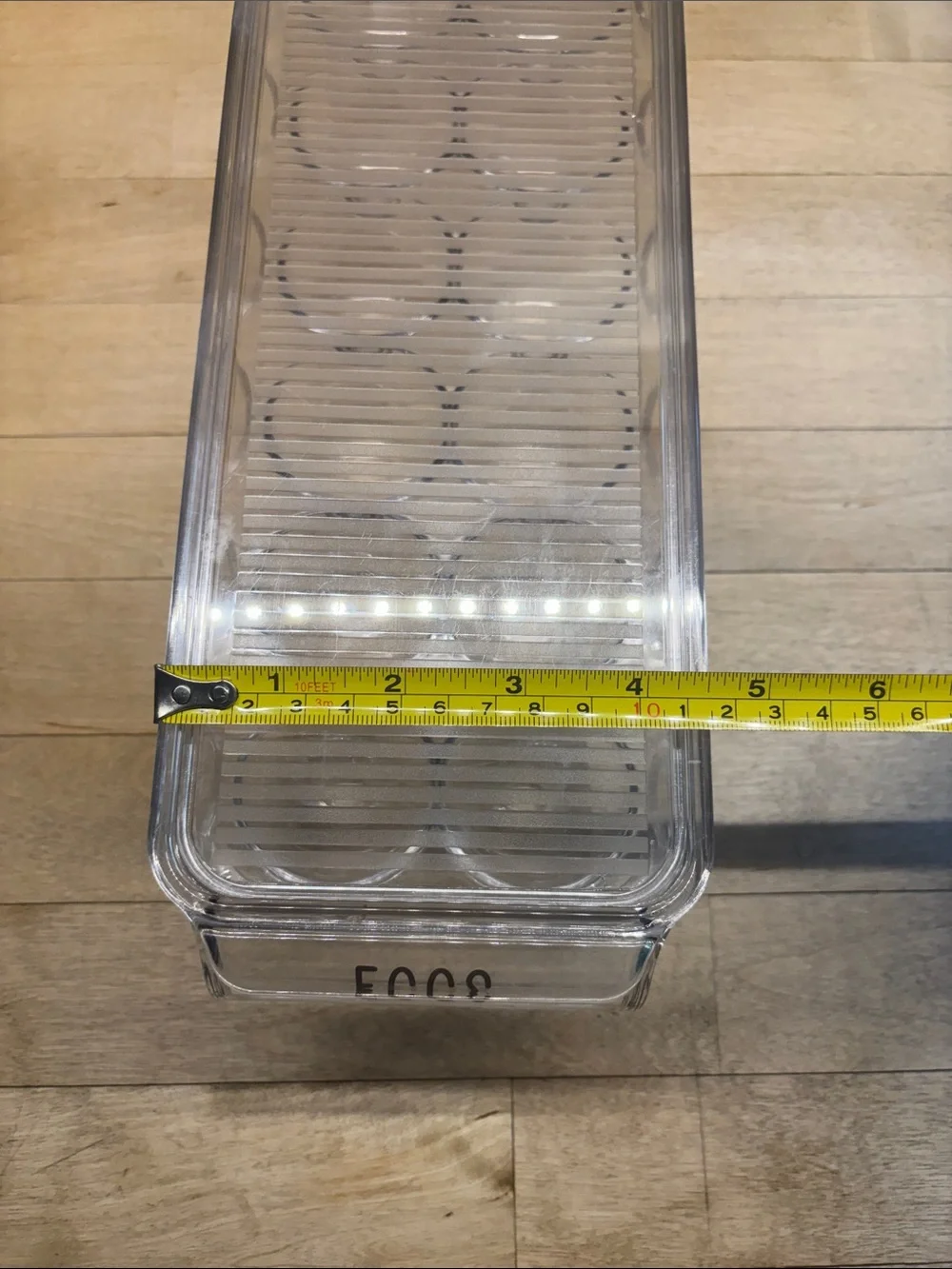 Clear Plastic Egg Storage Tray - 'EGGS' Label